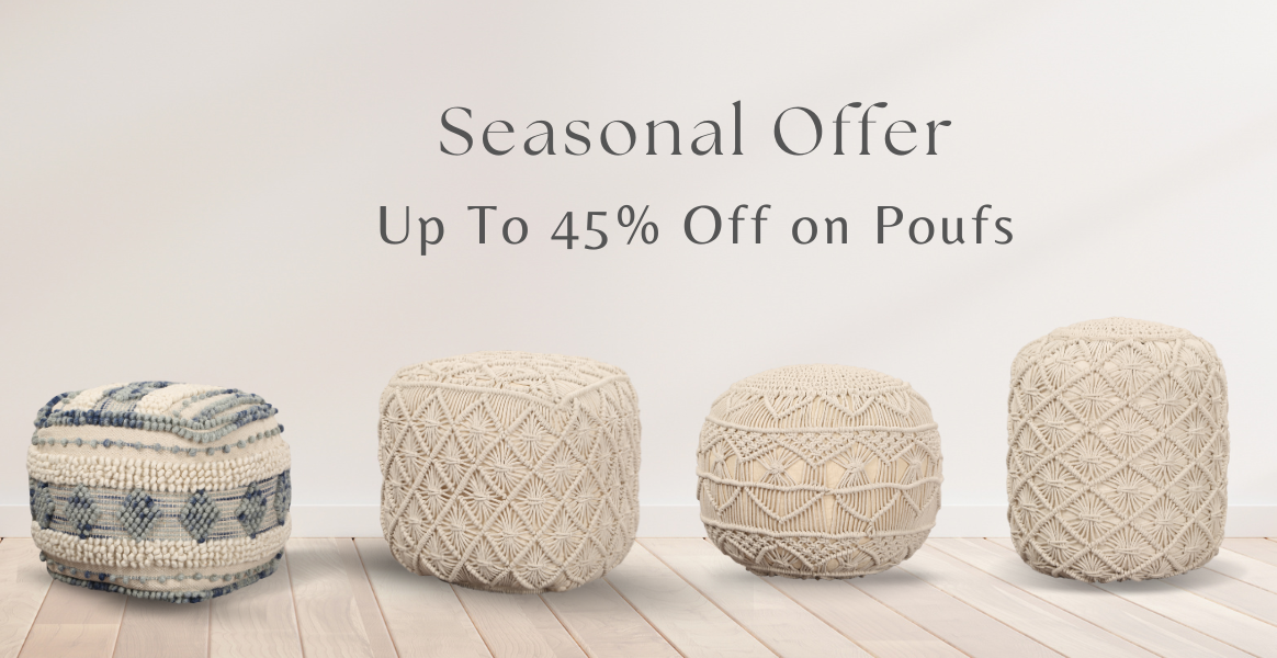 Discover the Versatility of Ottomans: Cotton and Macrame Poufs