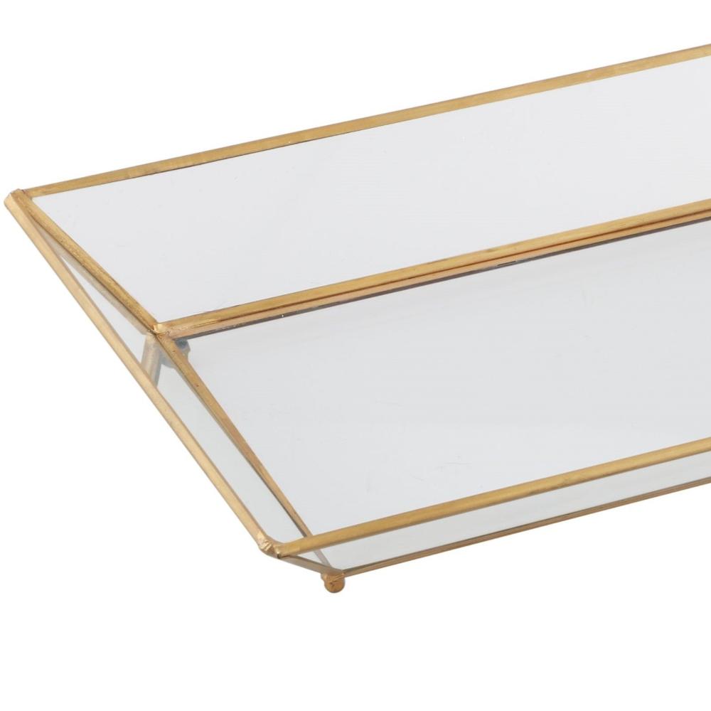 Manor House Brass and Transparent Glass Tray