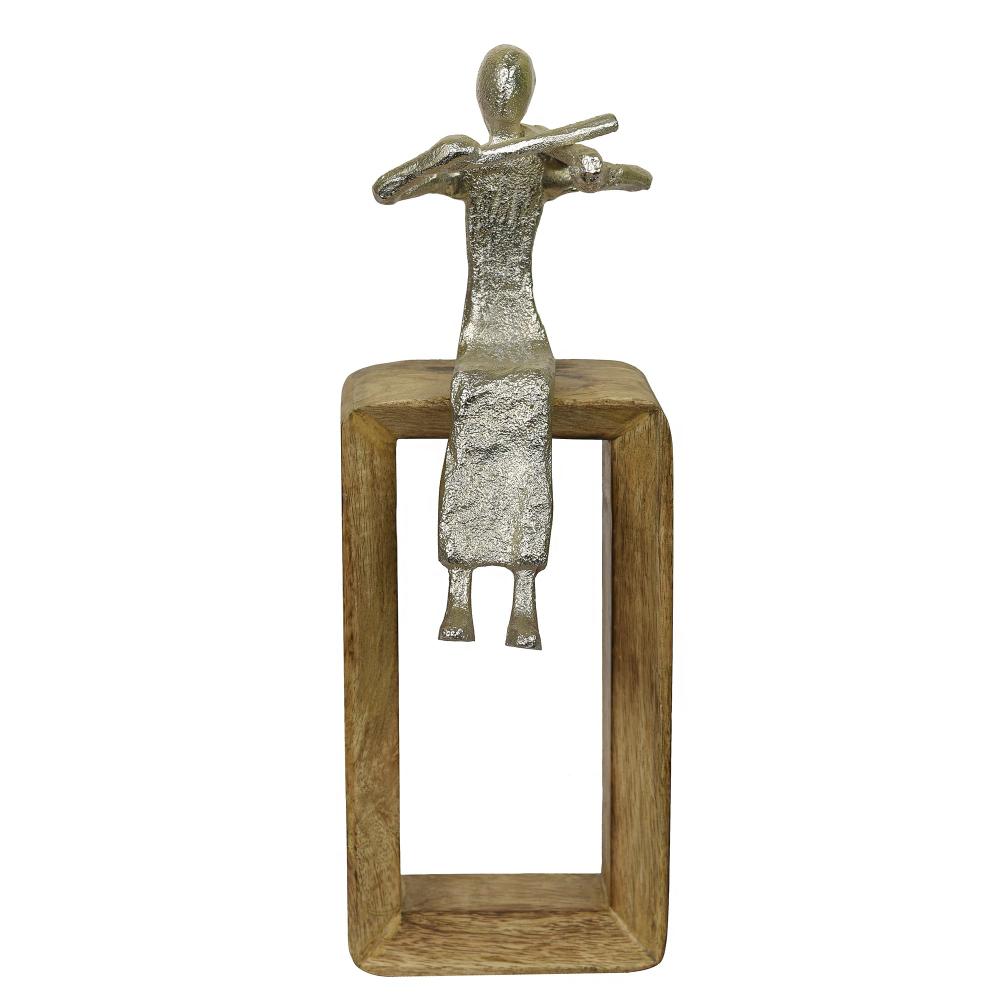 Manor House The People Musician Playing Violin Sculpture 12 inches tall