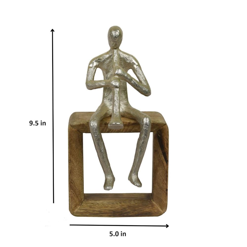 Manor House The People Musician Playing Trumpet Sculpture 9.5 inches tall