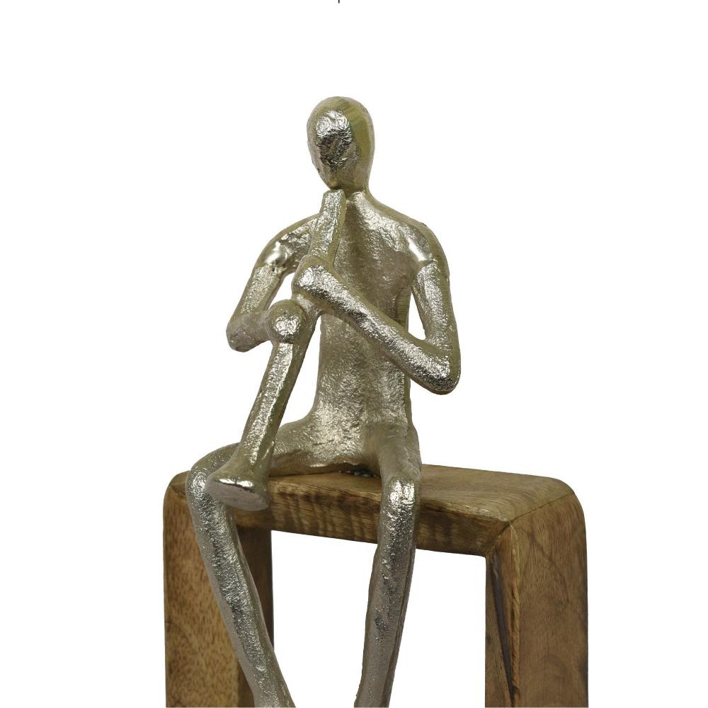 Manor House The People Musician Playing Trumpet Sculpture 9.5 inches tall