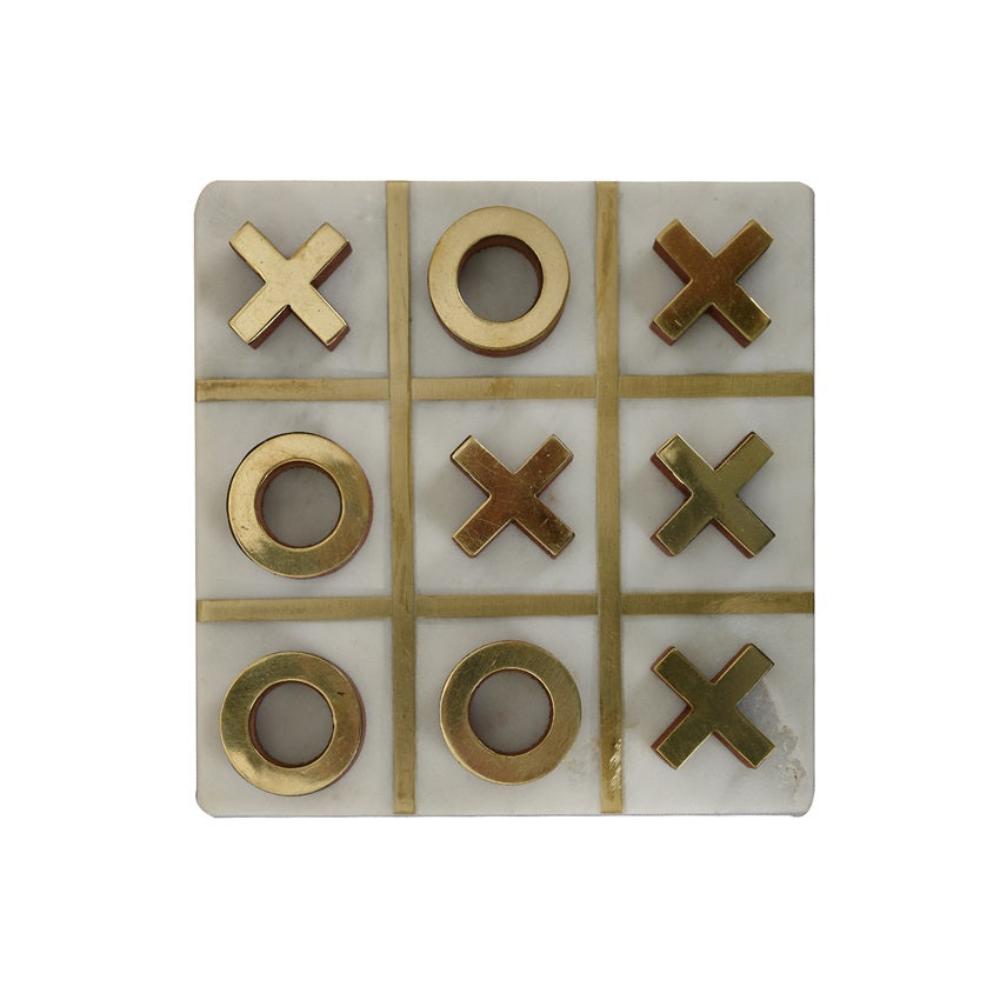 Manor House Tic Tac Toe Marble and Metal- Knots and Crosses