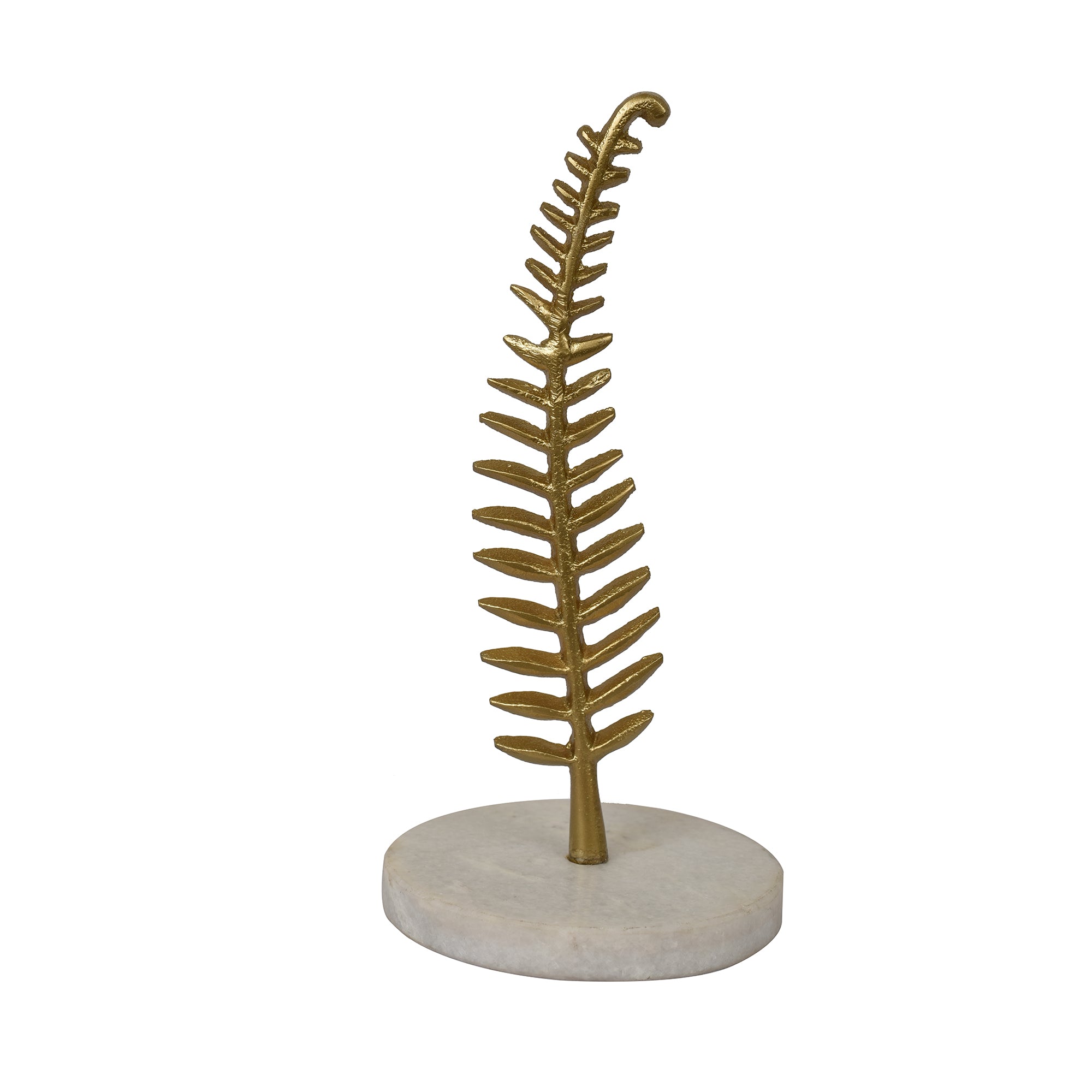 Fern Sculpture on Marble Base