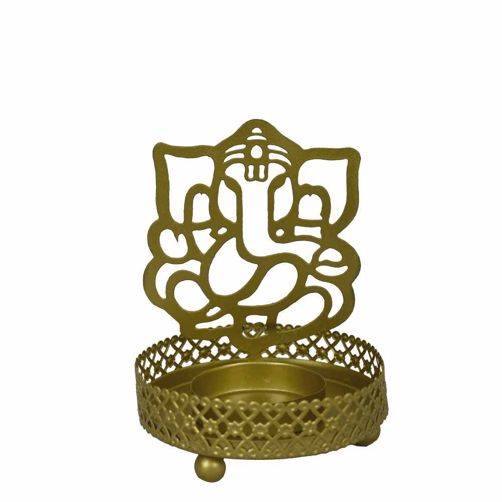 Roshni Ganesh Tealight Holder 4 inches tall