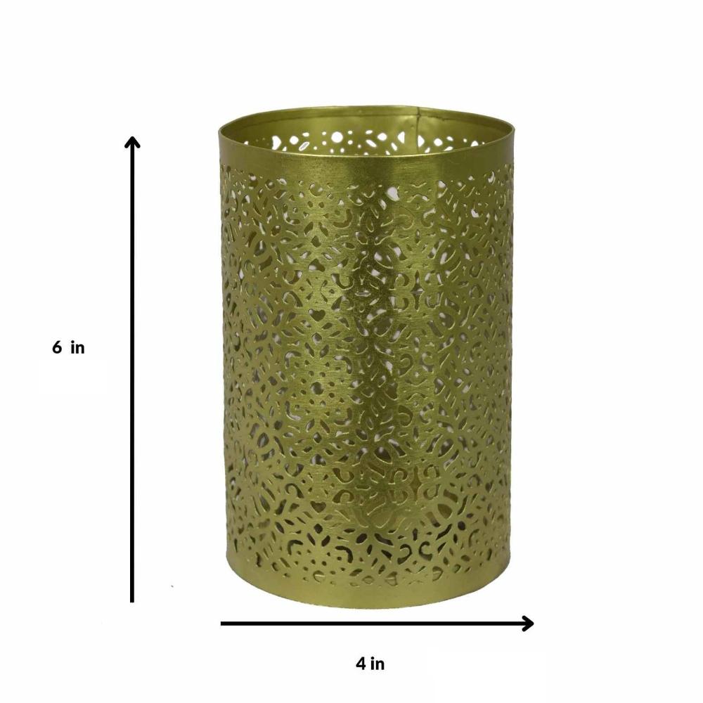 Manor House Roshni Jaali Pillar Candle Holder 6 inches