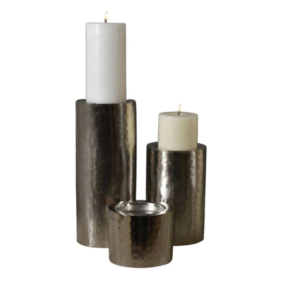 Manor House Pillar Candle Holder Set of 3 (11 inches, 7 inches and 3 inches)