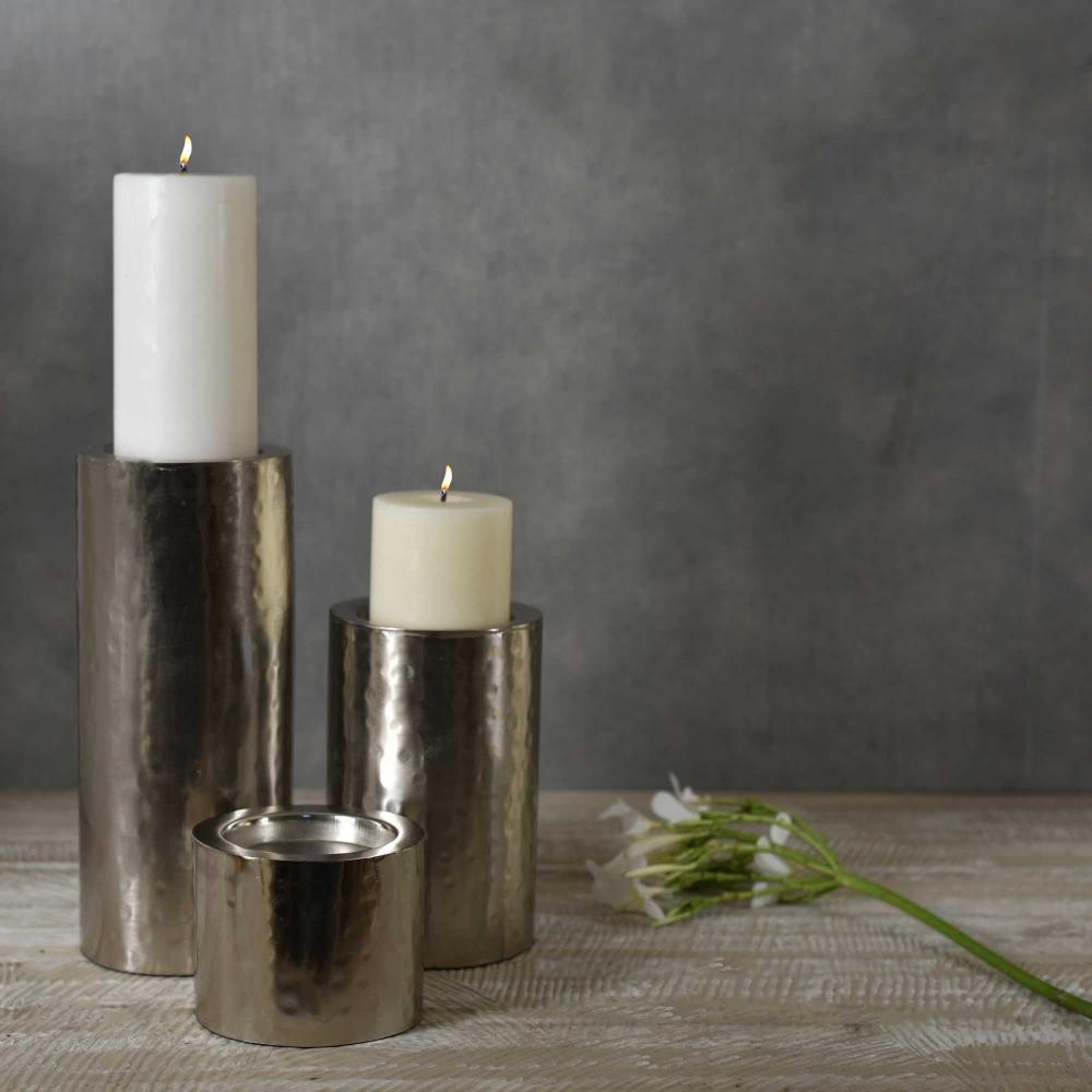 Manor House Pillar Candle Holder Set of 3 (11 inches, 7 inches and 3 inches)