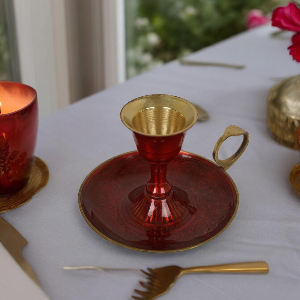 Manor House Red Mina Candle Holder