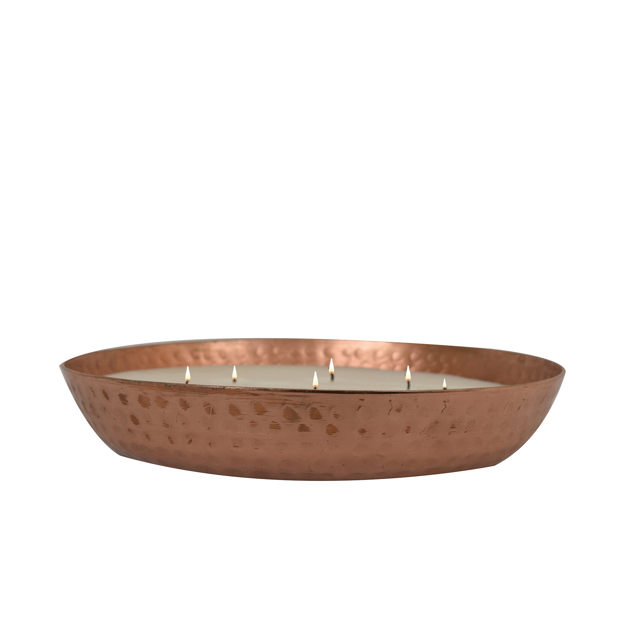 Roshni Scented Flovored Wax Filled Metal Bowl Urli 10 inches