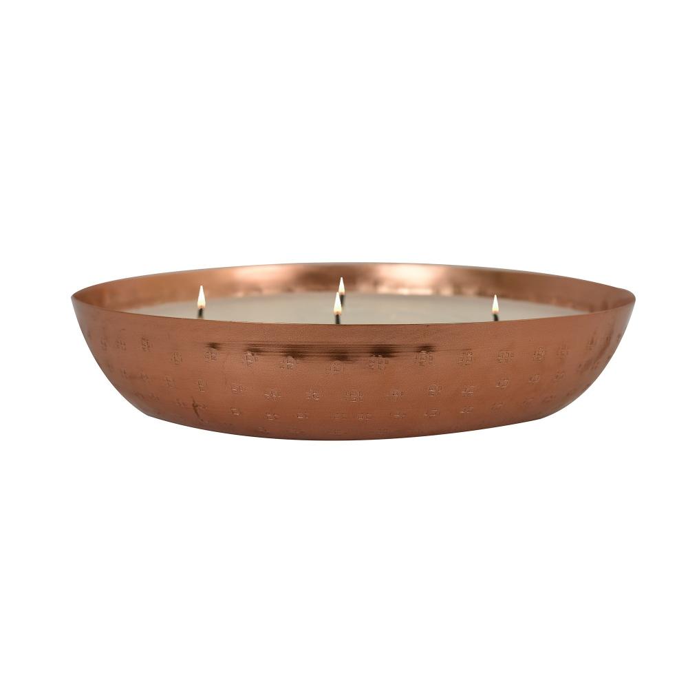 Manor House Roshni Scented Flovored Wax Filled Metal Bowl Urli 8 inches
