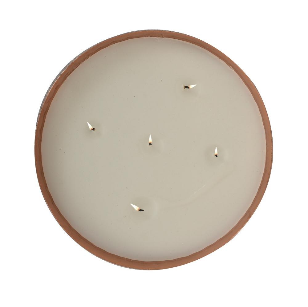 Manor House Roshni Scented Flovored Wax Filled Metal Bowl Urli 8 inches