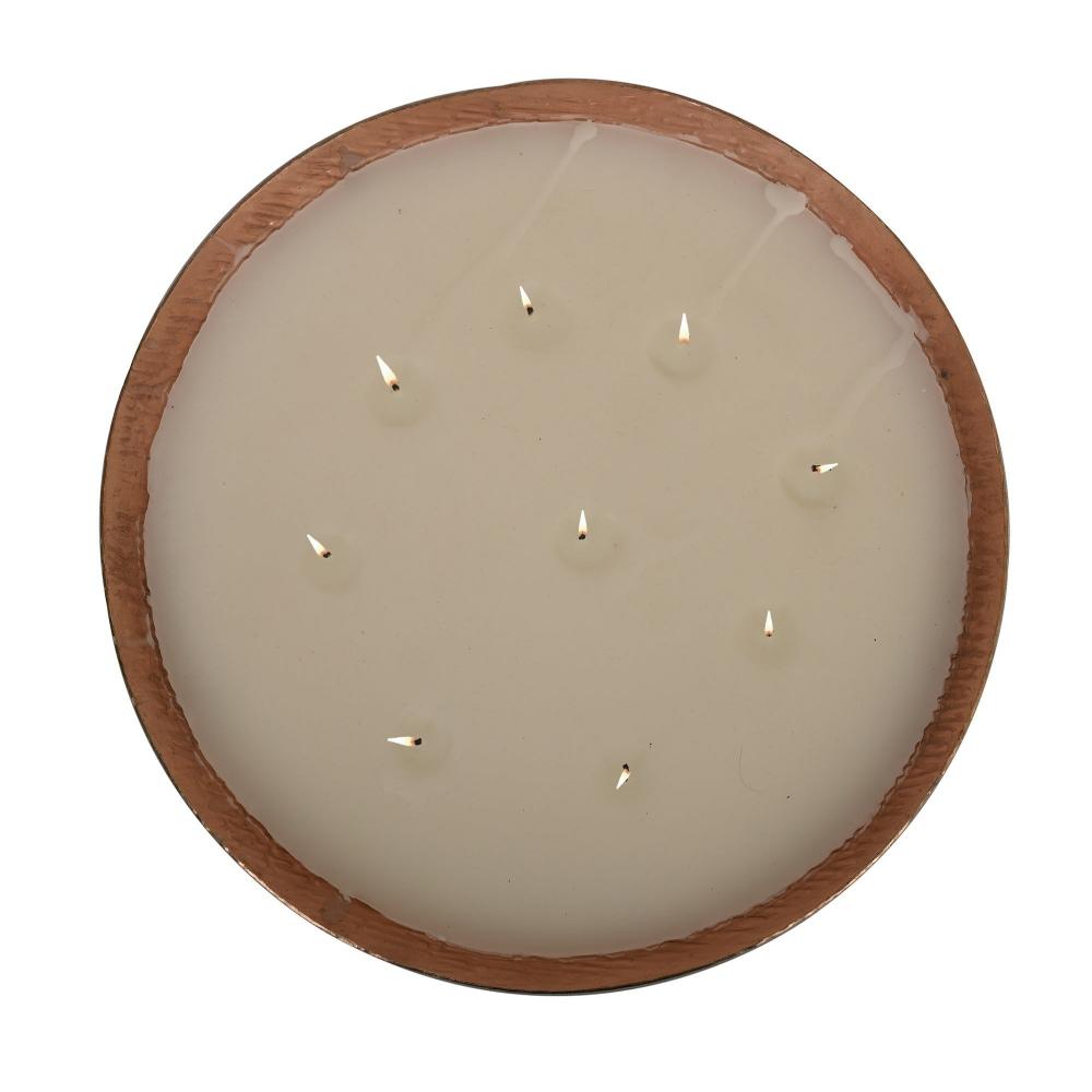 Manor House Roshni Scented Flovored Wax Filled Metal Bowl Urli 12 inches