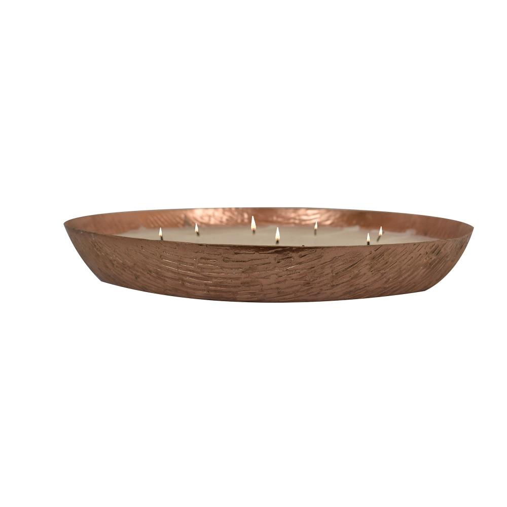 Manor House Roshni Scented Flovored Wax Filled Metal Bowl Urli 12 inches