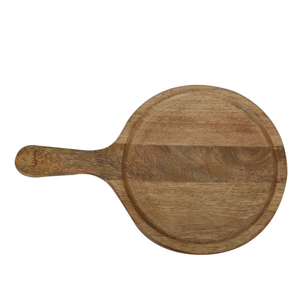 Manor House Aachman Wooden Round Platter with Handle 17.5 inches