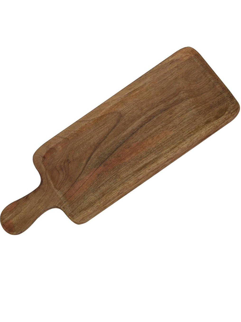 Aachman Wooden Rectangle Grooved Platter with Handle 17.5 inches