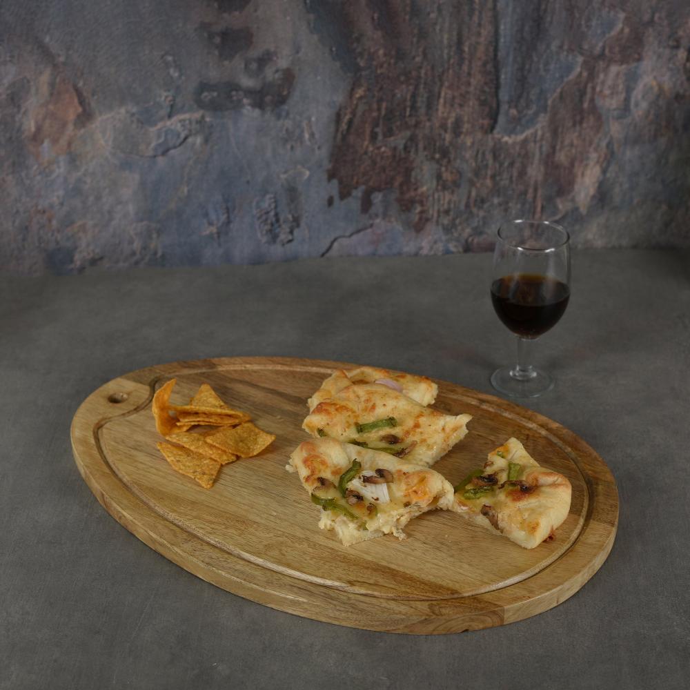 Manor House Aachman Wooden Oval Grooved Platter Cheese Board 17.5 inches