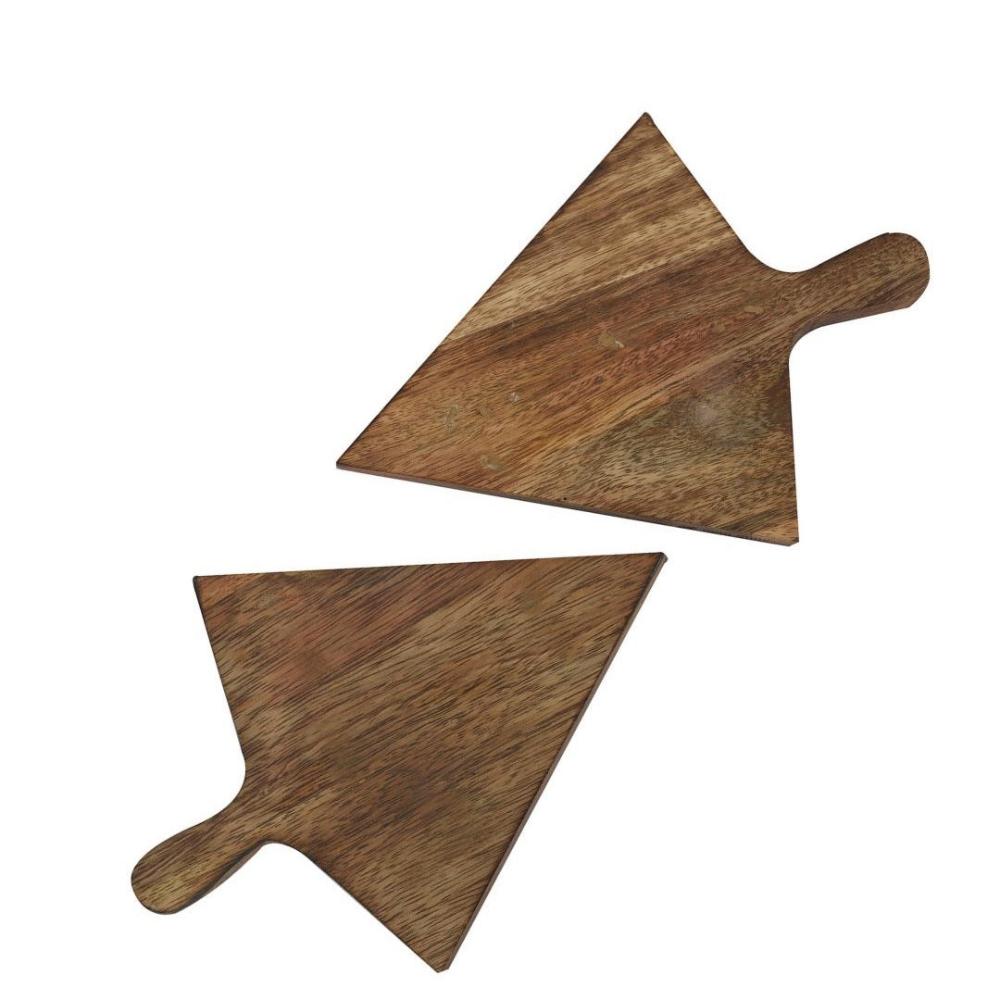 Manor House Aachman Pizza Slice Shaped wood Platter Set of 2