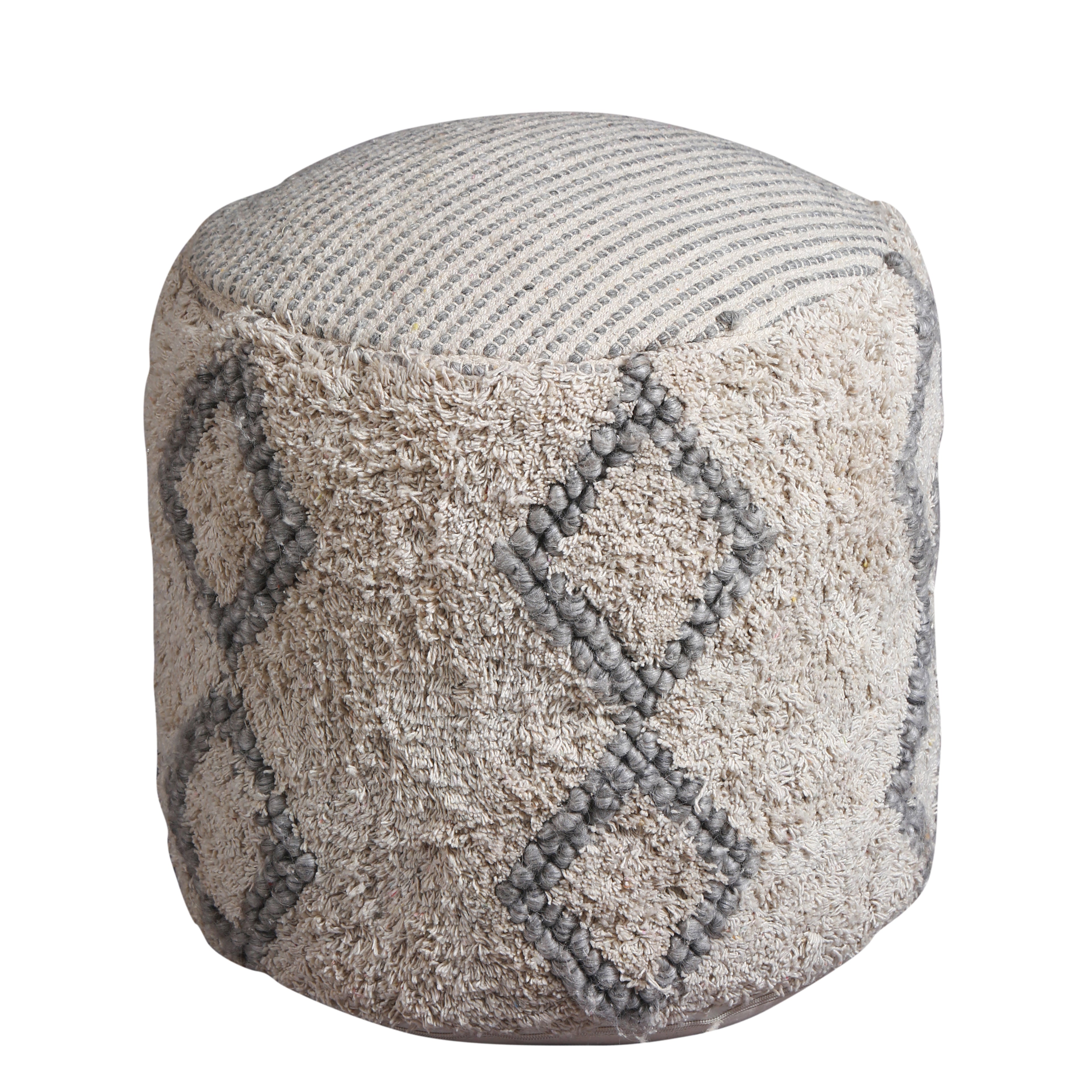 Cylindrical Ottoman Pouf