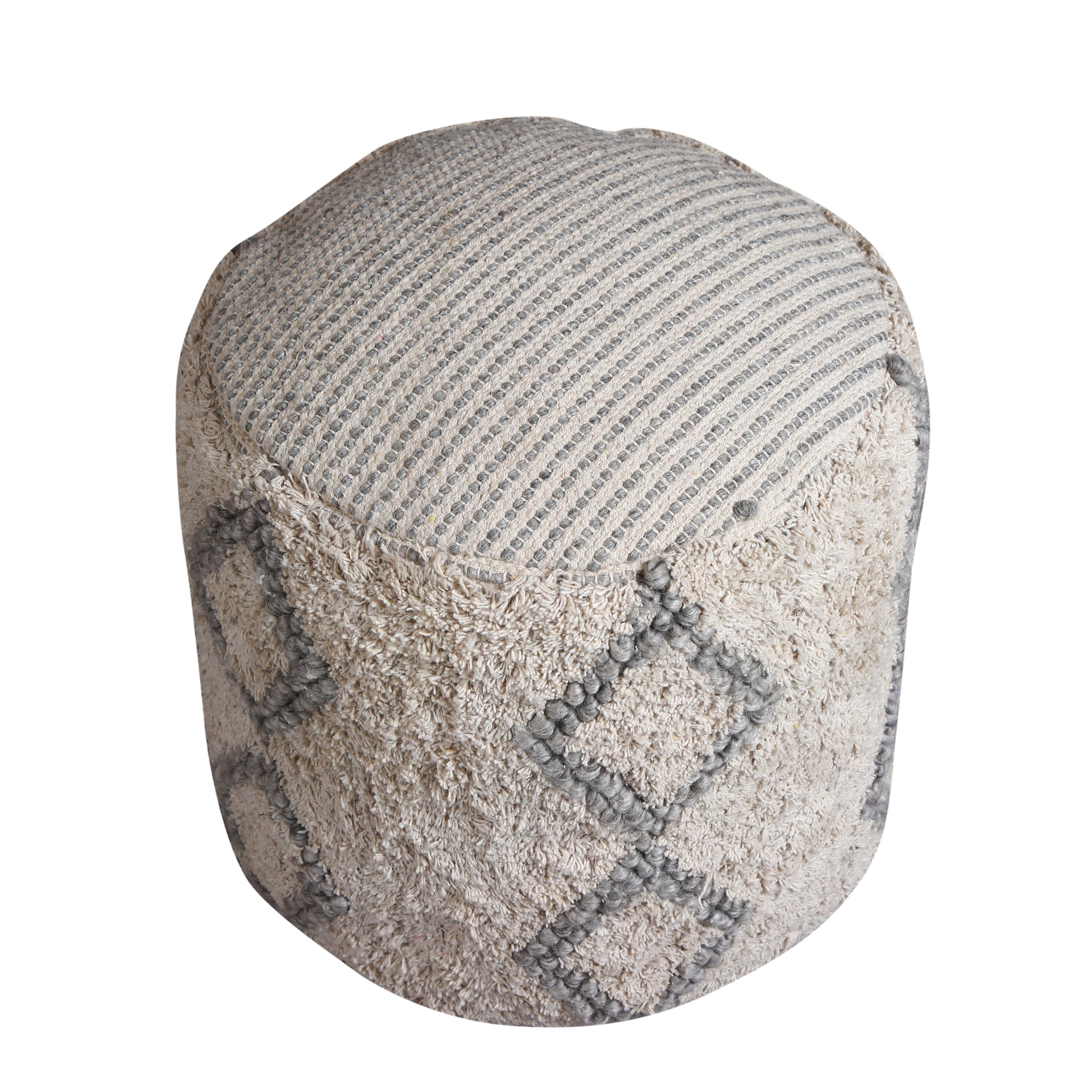 Cylindrical Ottoman Pouf