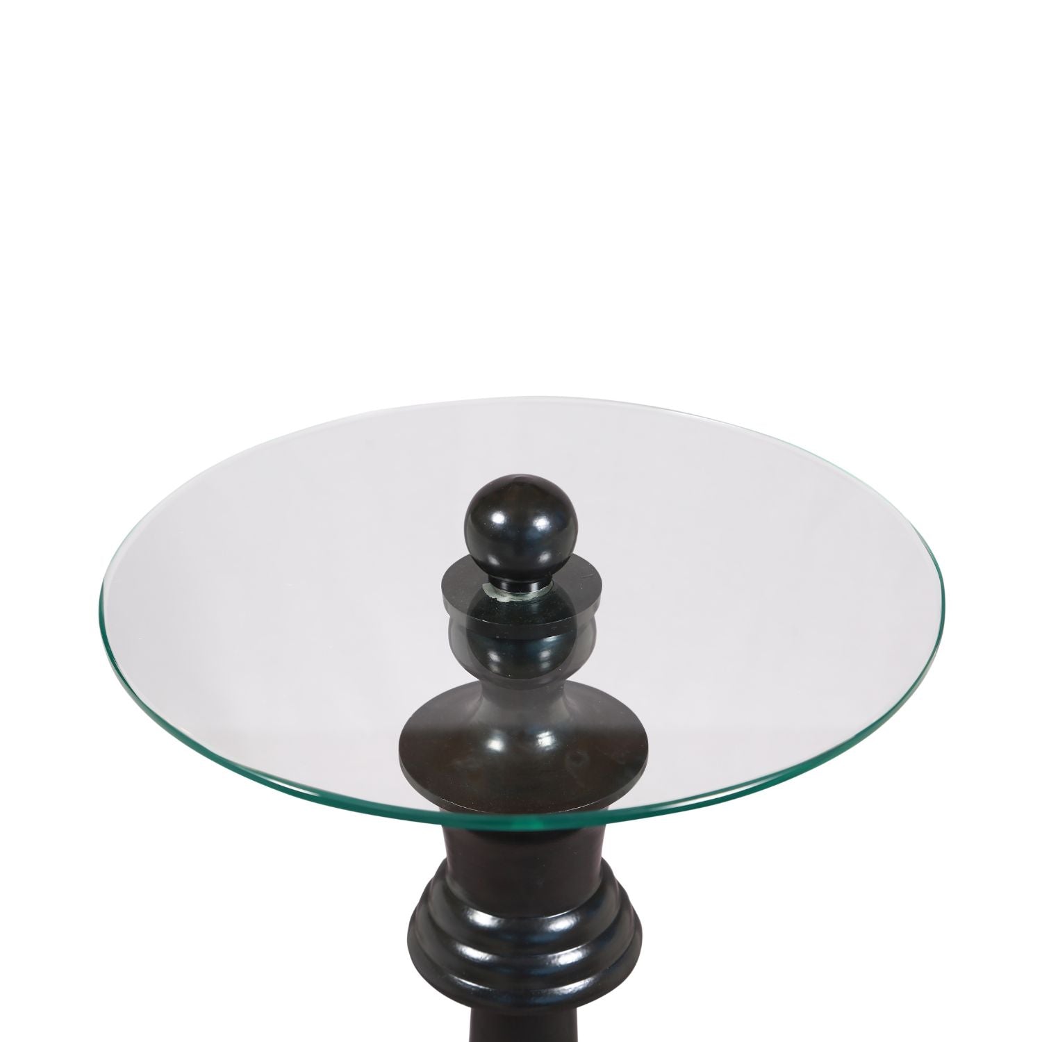 Black Chess King Base with Glass Top