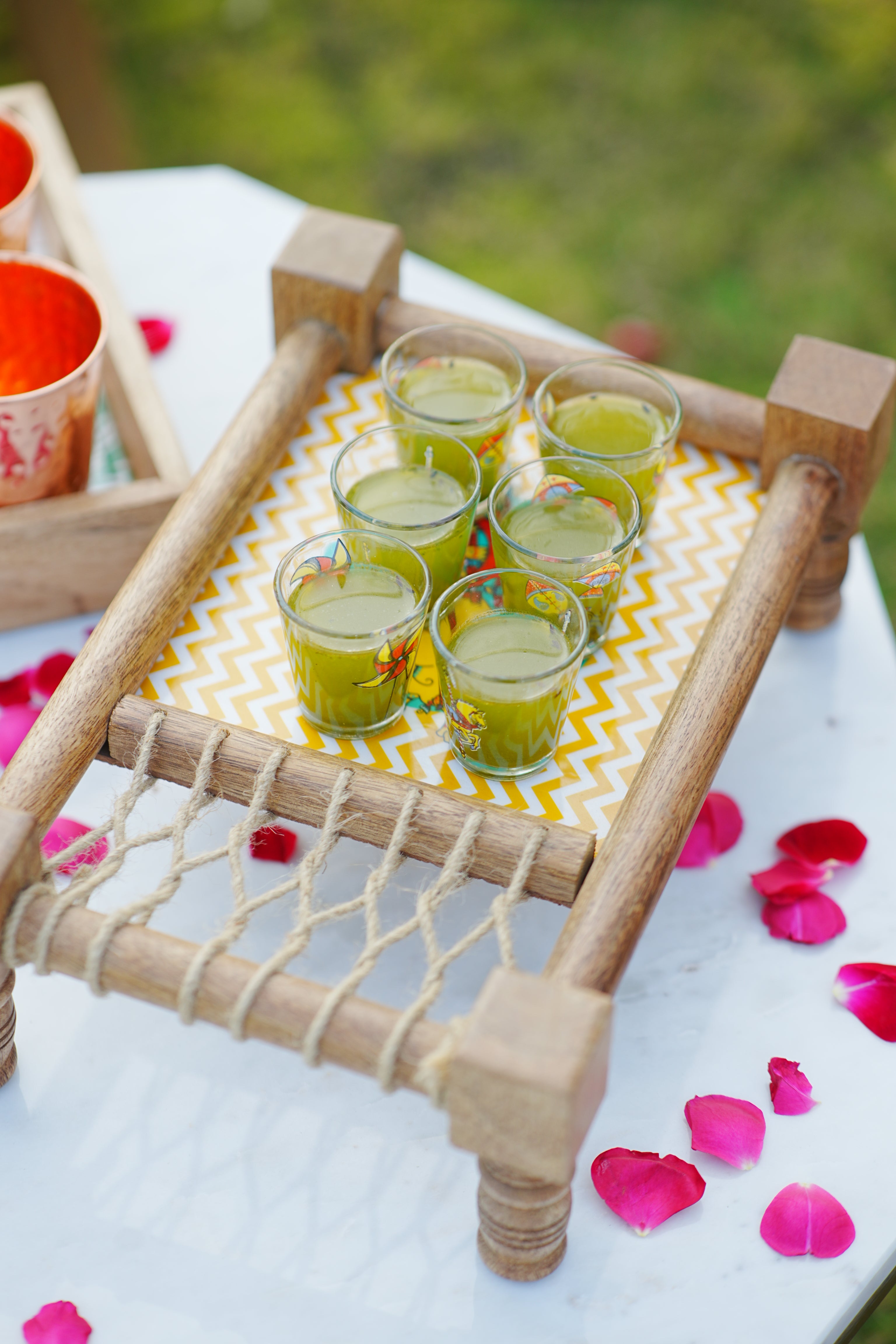 Bahaar Wooden Charpai (Khatiya) Platter