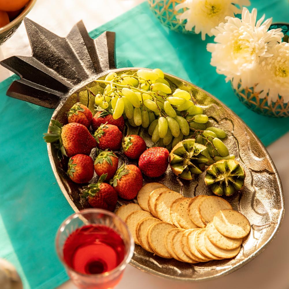 Manor House Pineapple Shape Platter Nickel Finish