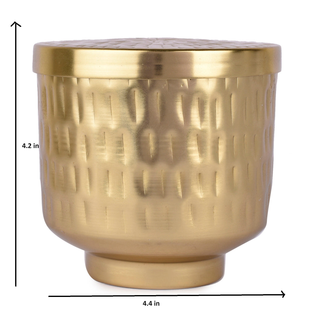 Golden Chitai Box- 4.2 inches Gold Finish