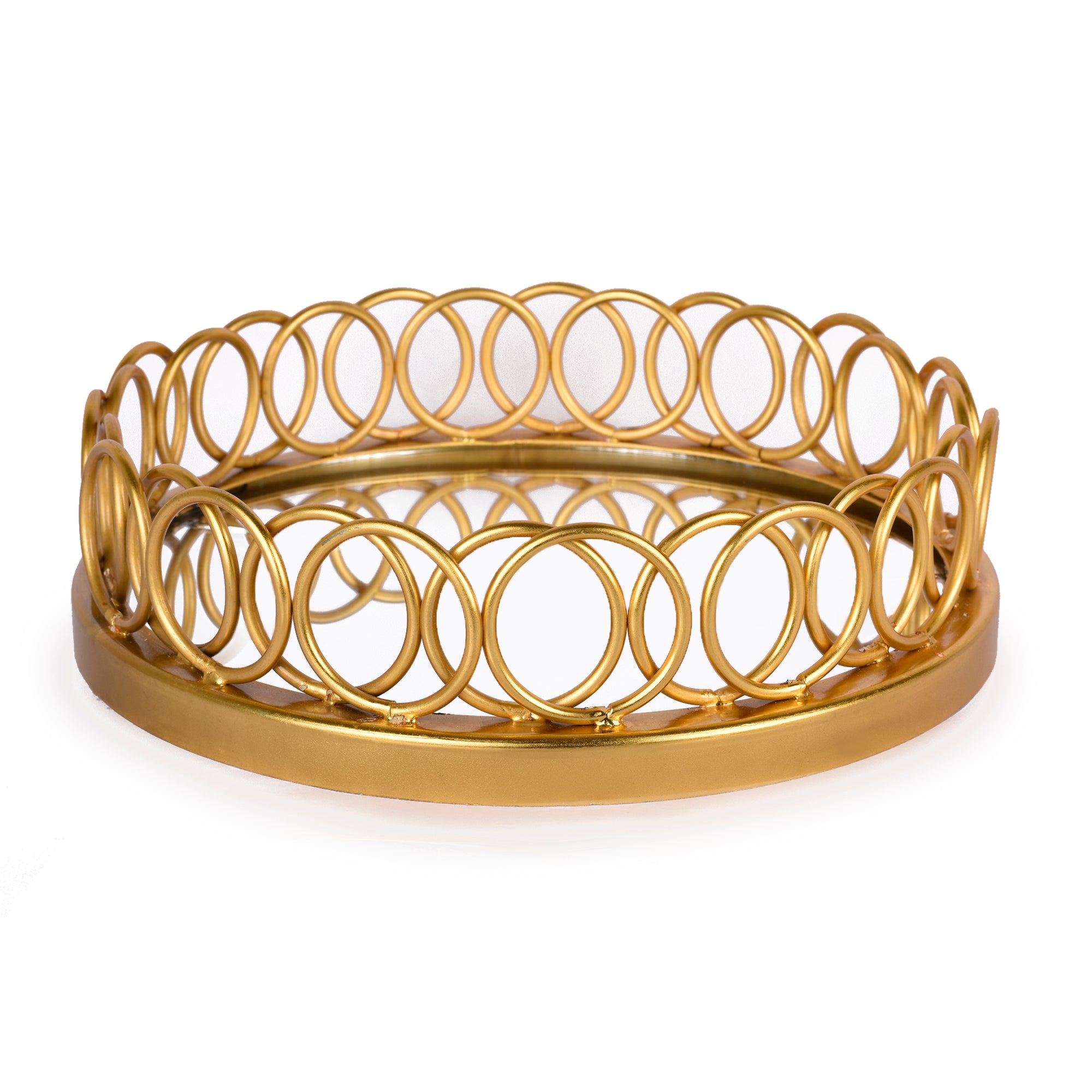 Ortis Tray With 4 Jars Gold Finish