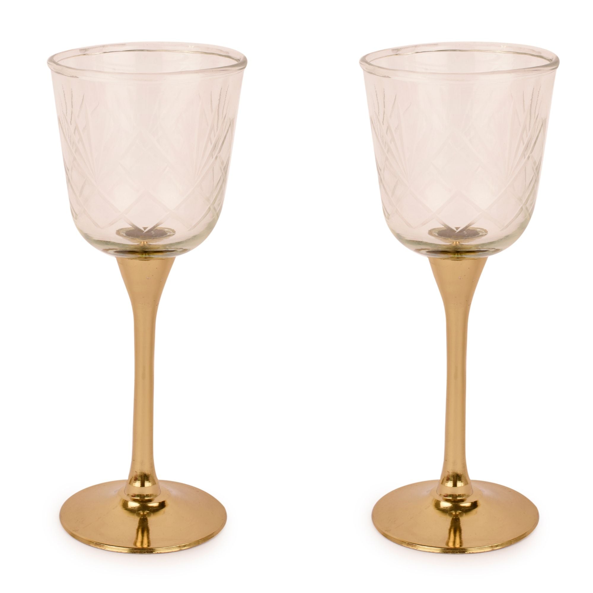 Neer Jug and 2 Sitar Goblets (Gold Finish) set