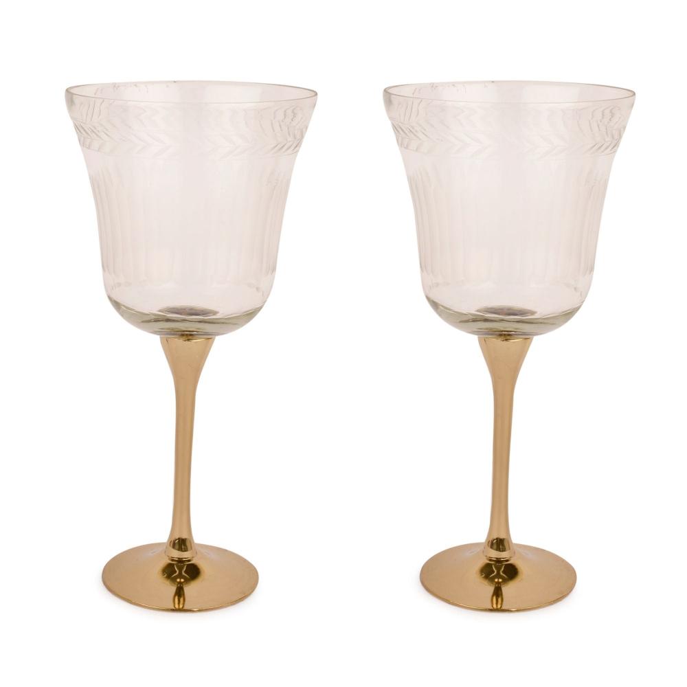 Manor House Sarod Goblet Set of 2 (Nickel Finish)