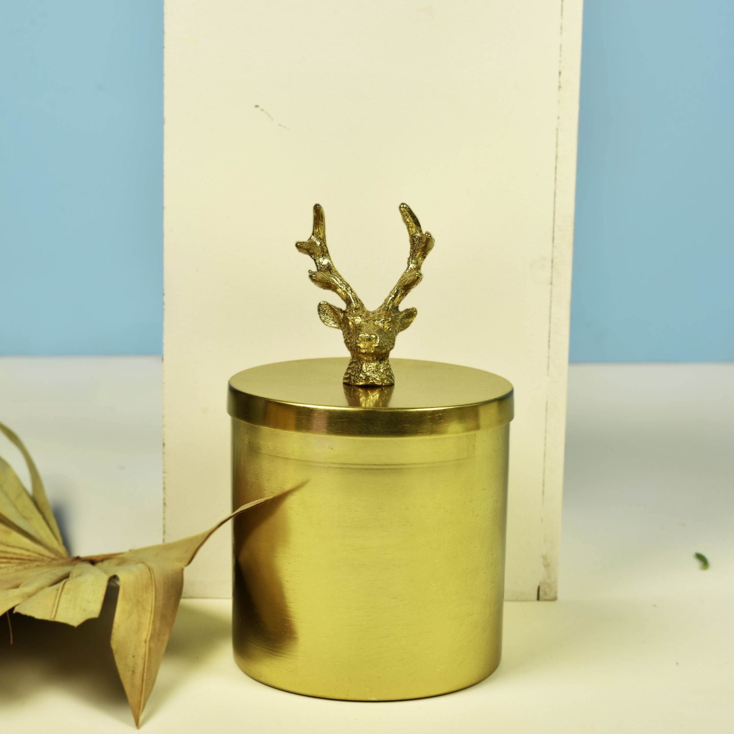 Reindeer Jar Gold Finish
