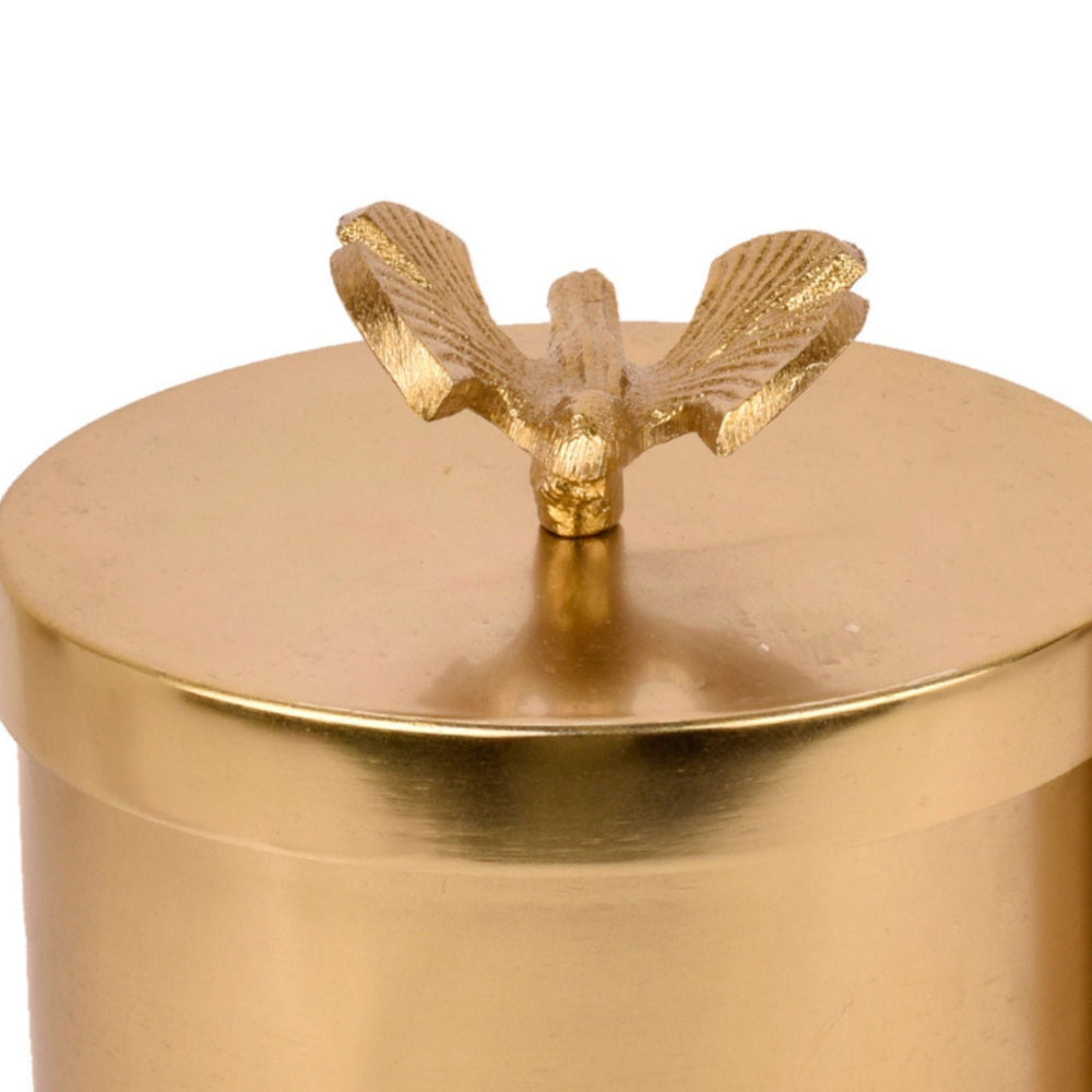 Waterfly Jars Gold Finish Set of 2 with Shakh Tray