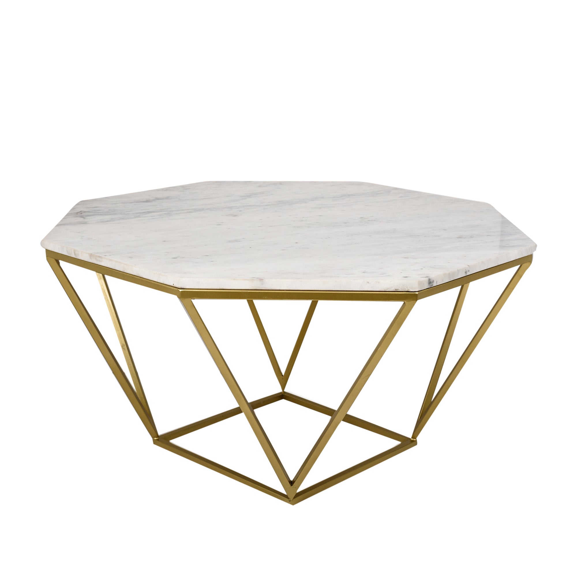 Signum Marble Hexagon Shaped Coffee Table 31 inches