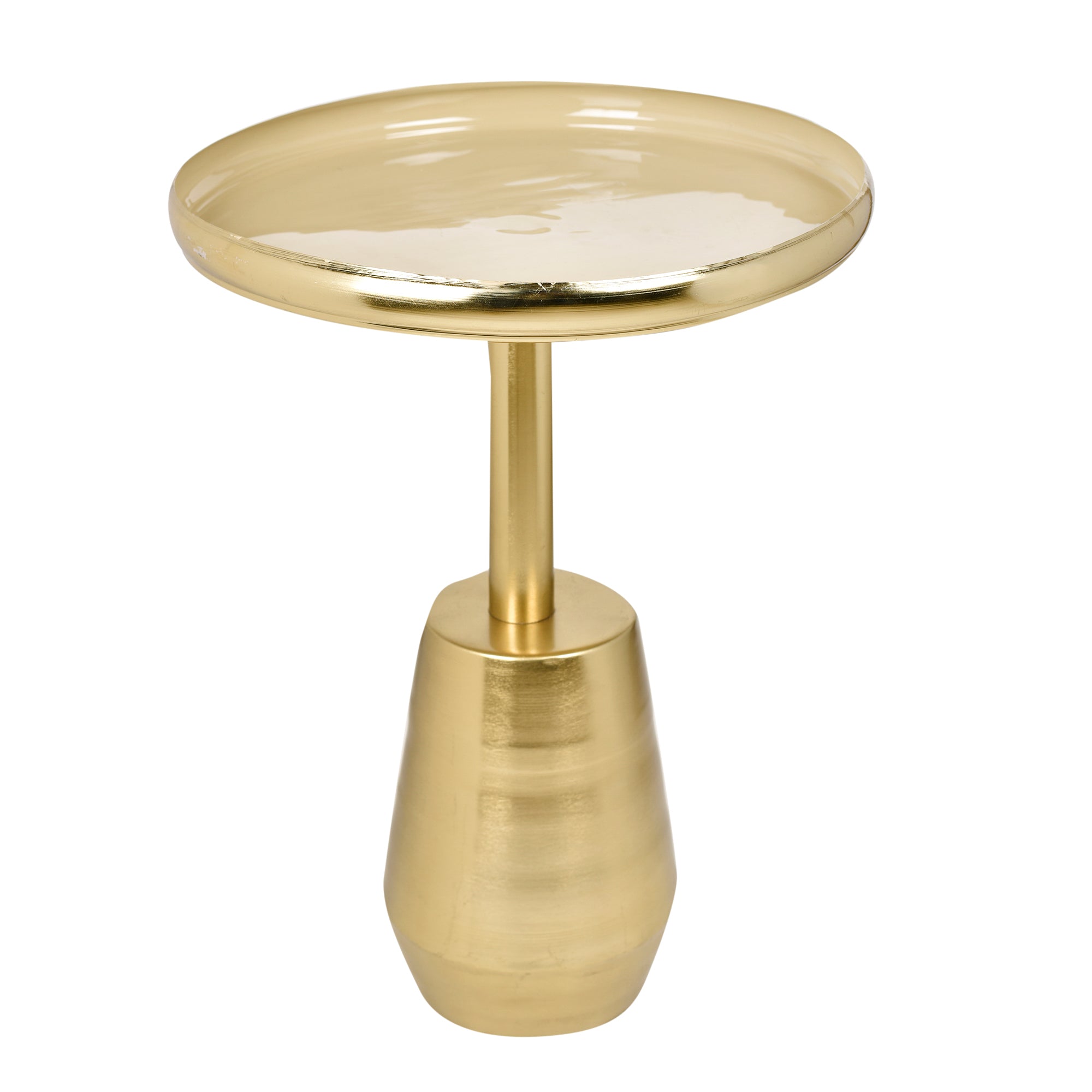 Accent End Table with Gold Mina Top 19 inches Tall
