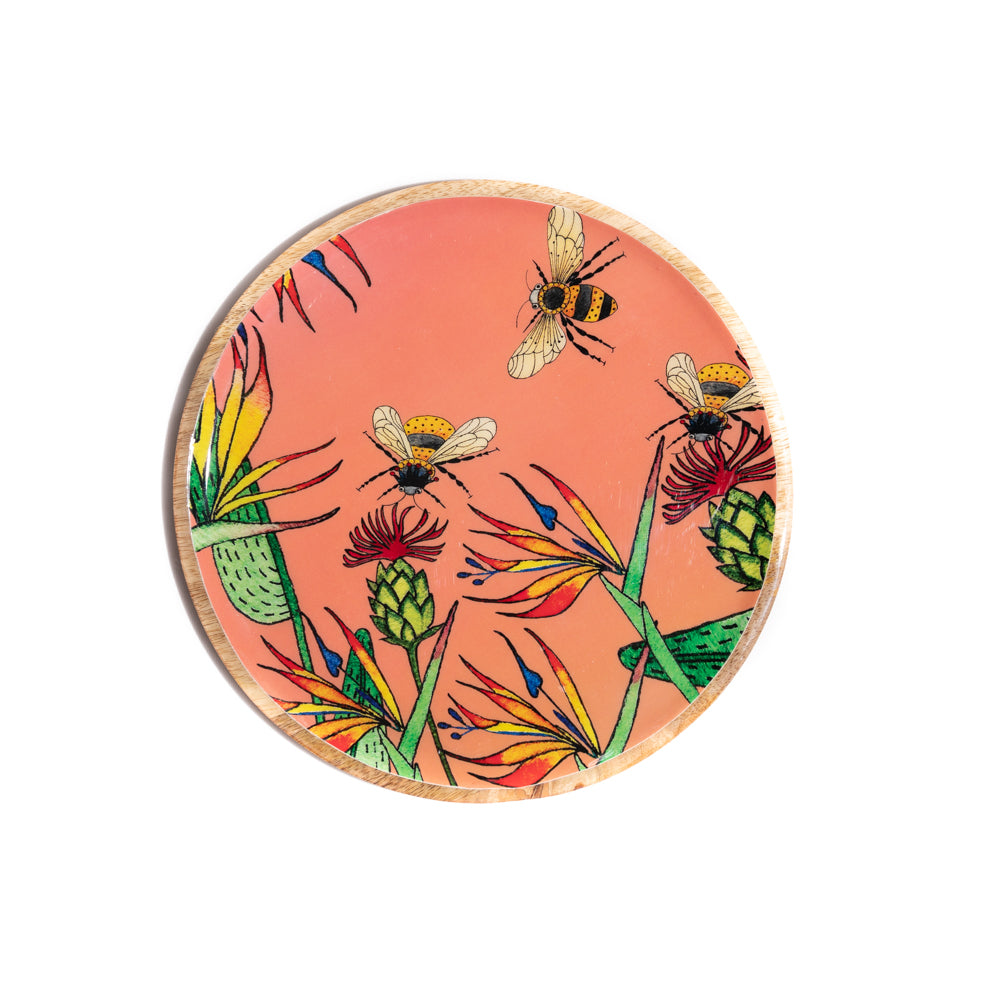 Paradise Wooden Wall Plate 12 inches