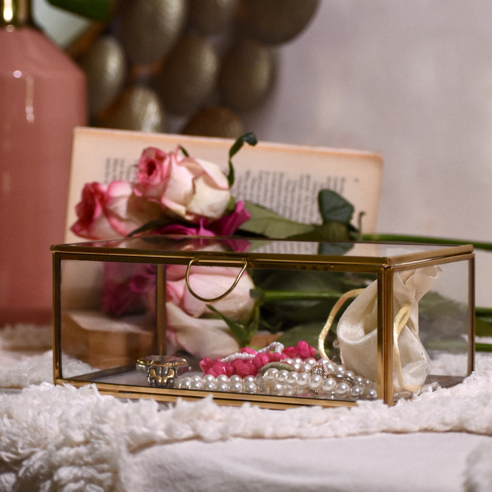 Brass Glass Mirror Box