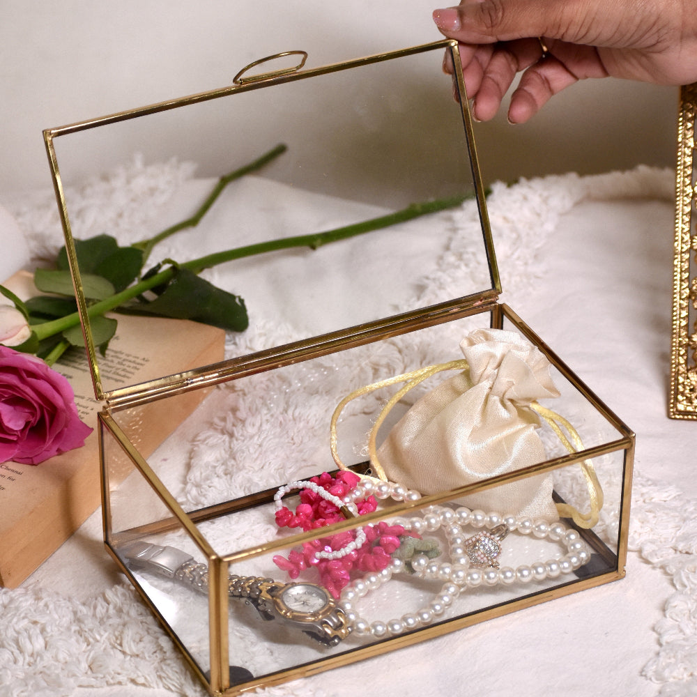 Brass Glass Mirror Box