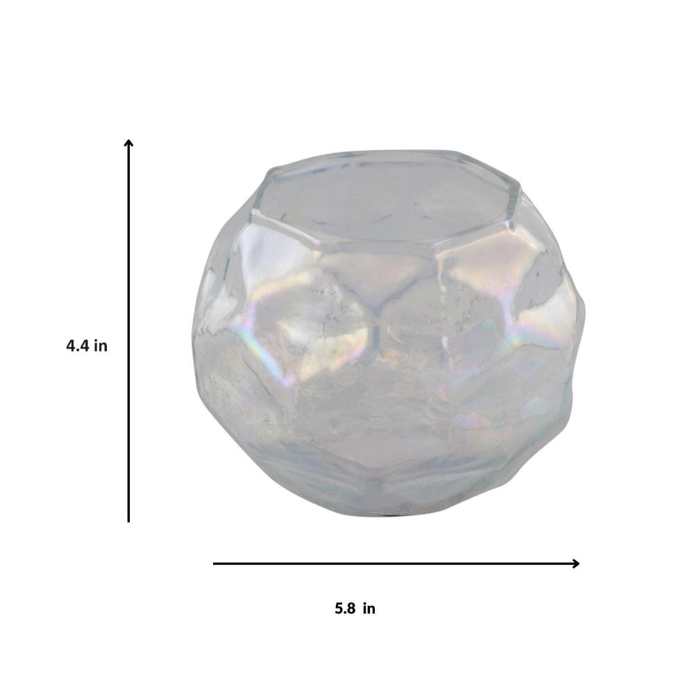 Rainbow Glass Votive cum Vase 5.5 inches (set of 2)
