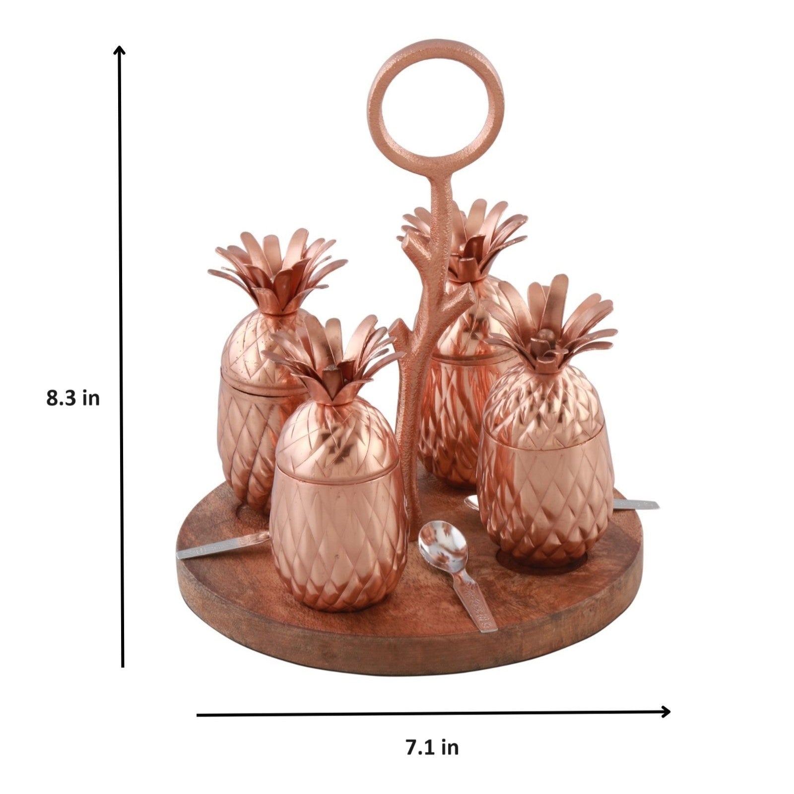 Pineapple Decorative Mukhwas Supari Set- Copper Finish