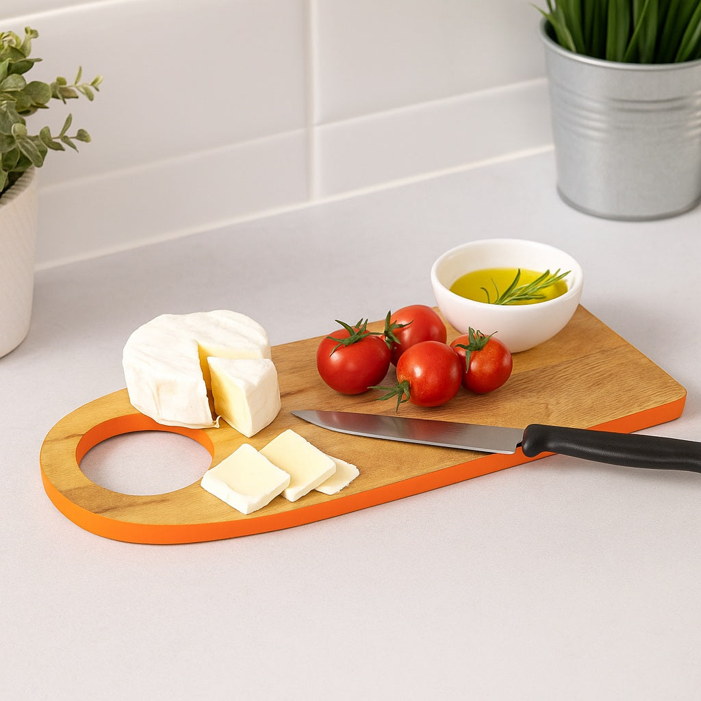 Orange Border Cheese Board