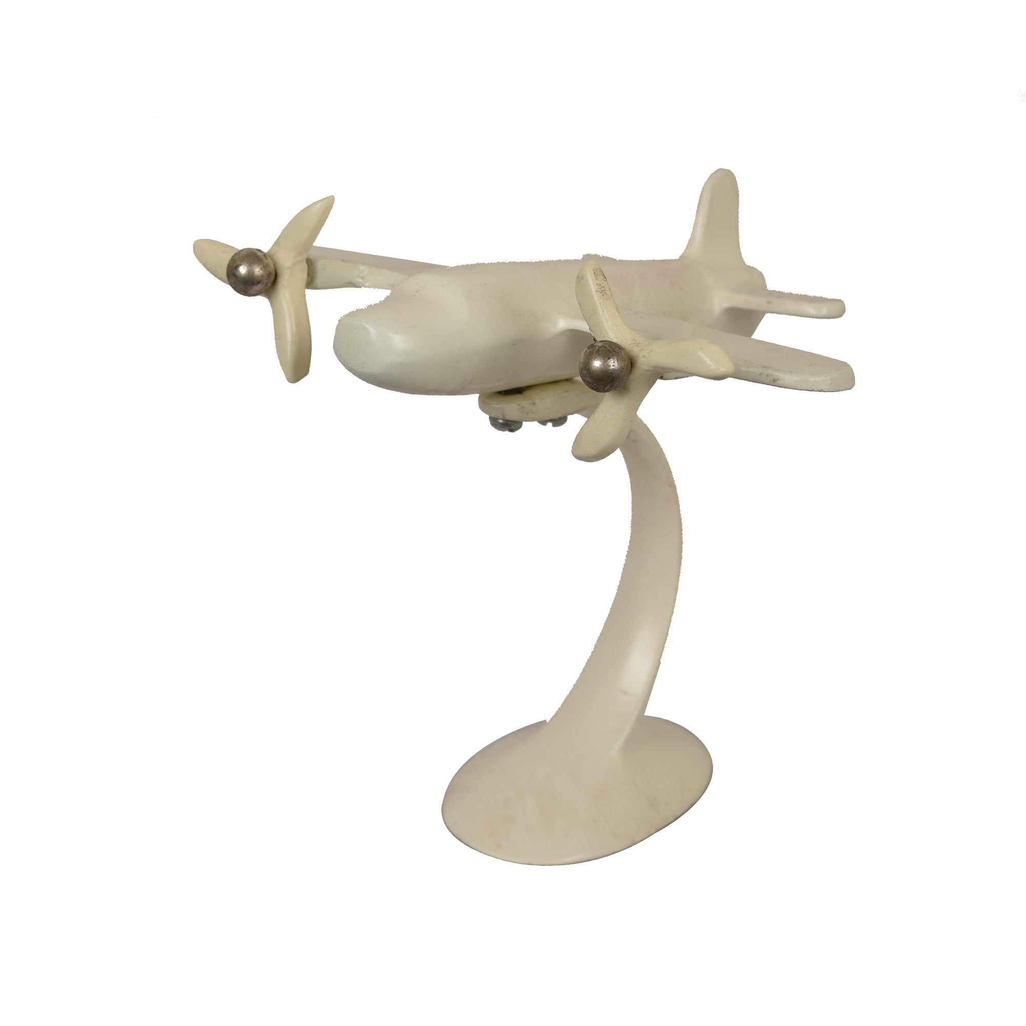 Aeroplane Sculpture 7 inches tall- White Ivory