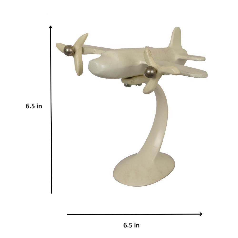 Manor House Aeroplane Sculpture 6.5 inches Tall- White Ivory