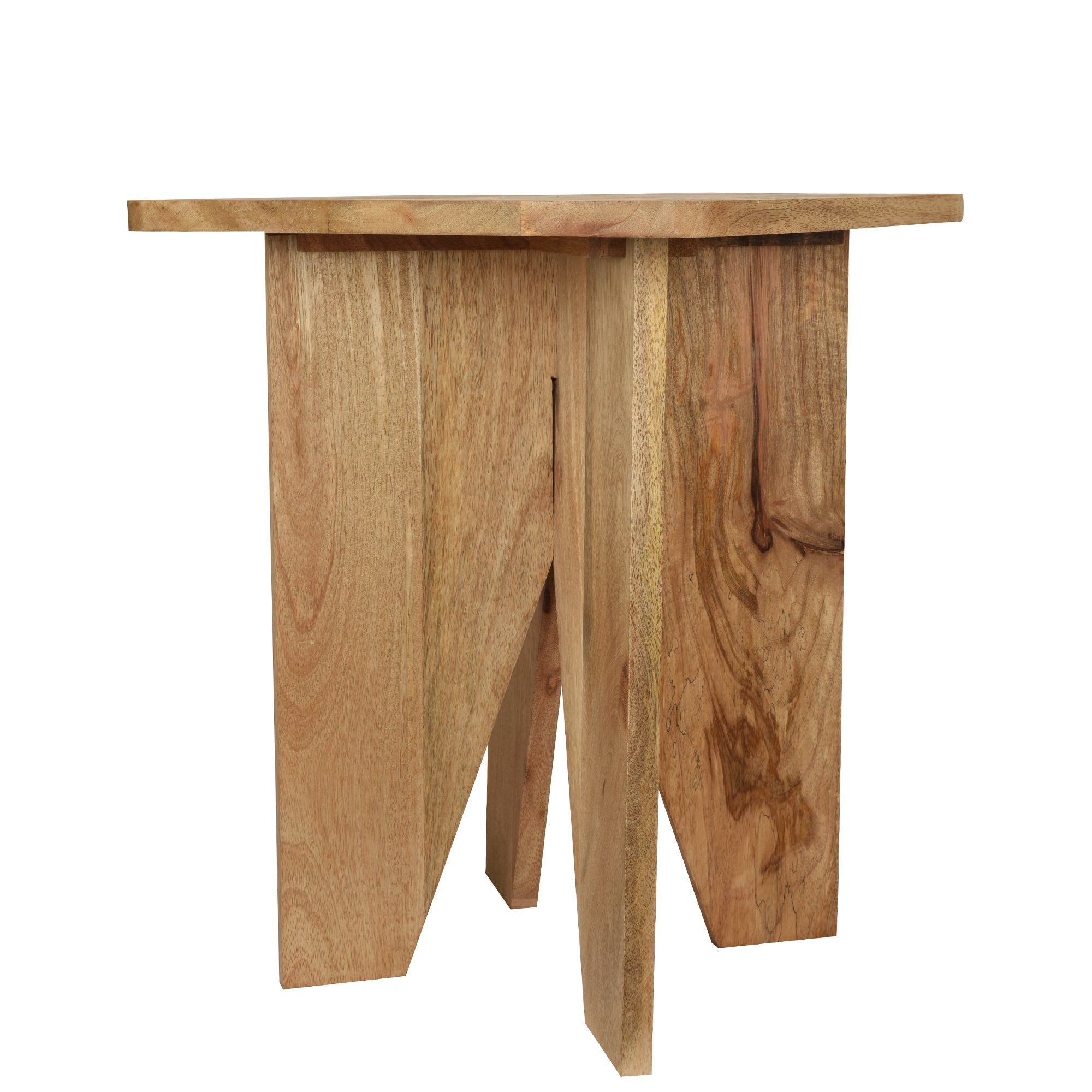 Aachman Mango Natural finish Sqaure End Table