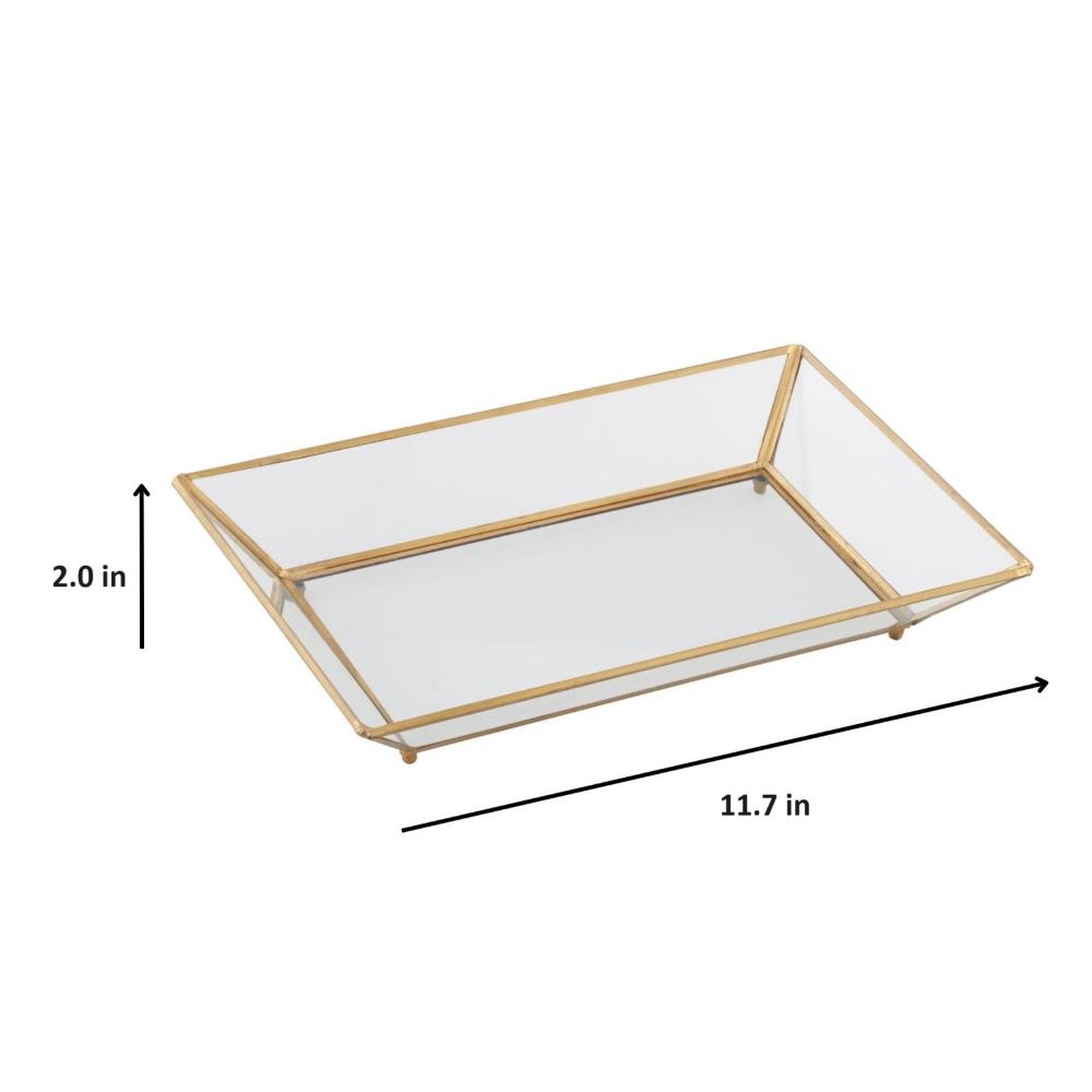 Manor House Brass and Transparent Glass Tray