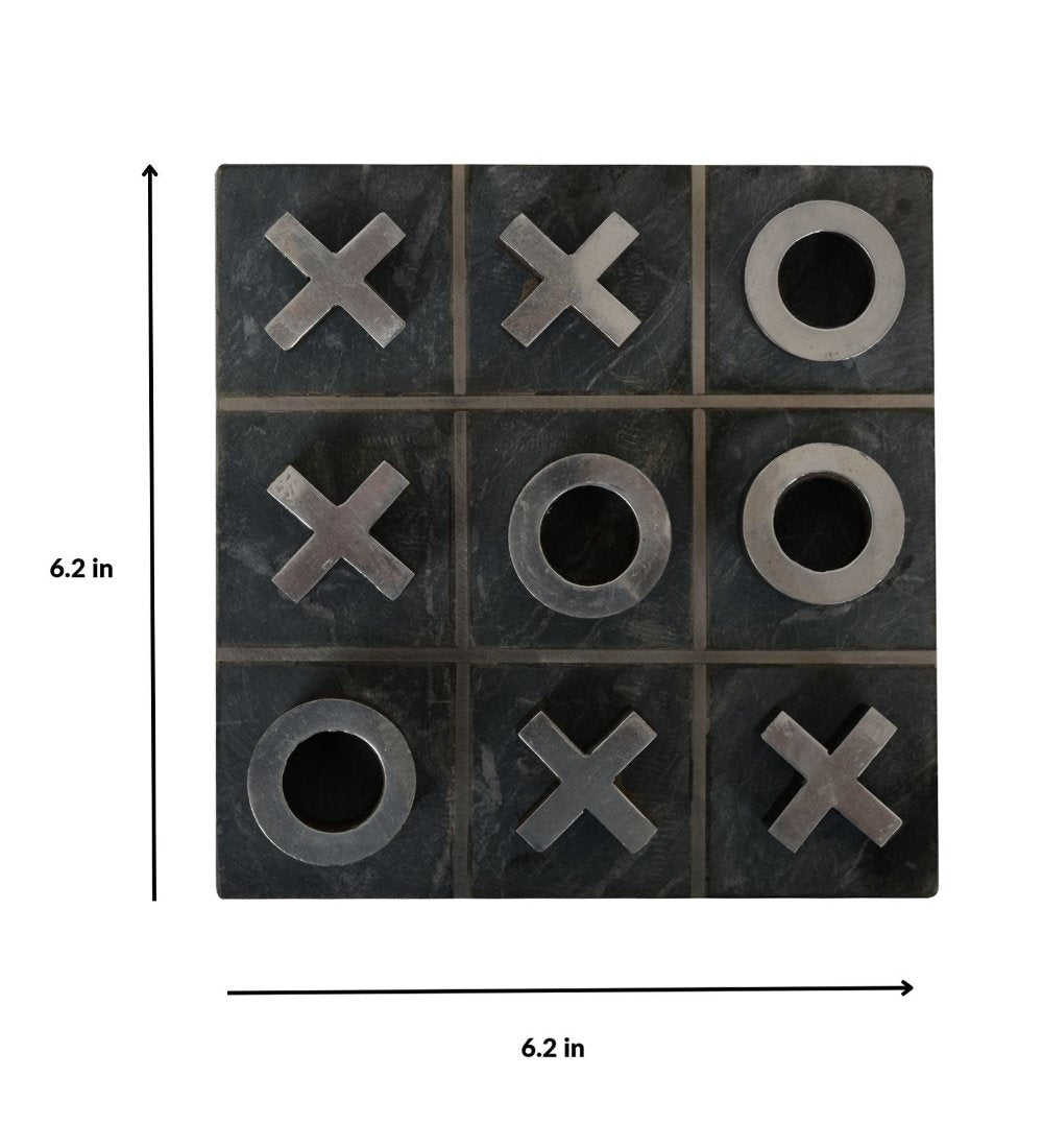 Manor House Tic Tac Toe Marble and Metal- Knots and Crosses