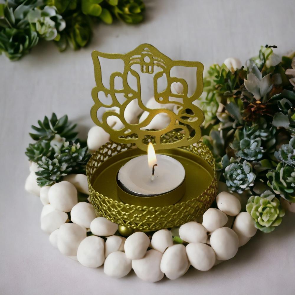 Manor House Roshni Ganesh Tealight Candle Holder 
