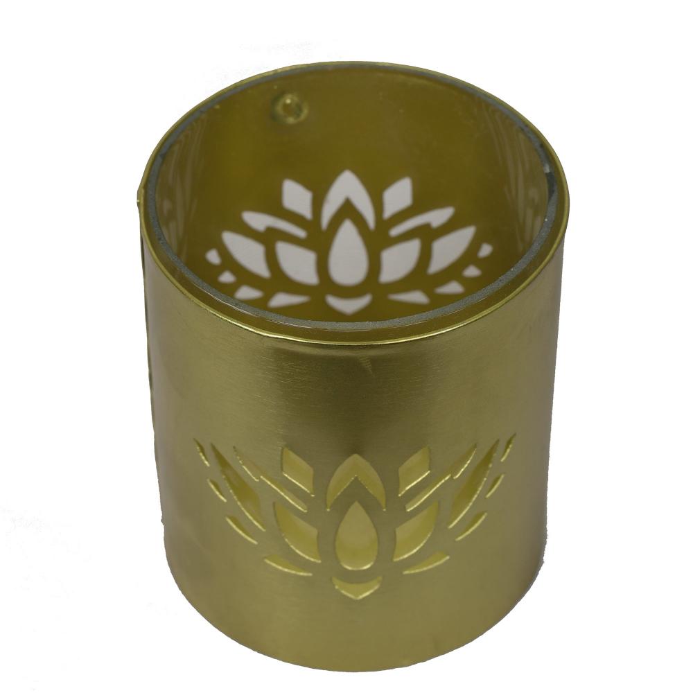 Manor House Roshni Lotus Pillar Candle Holder 4 inches
