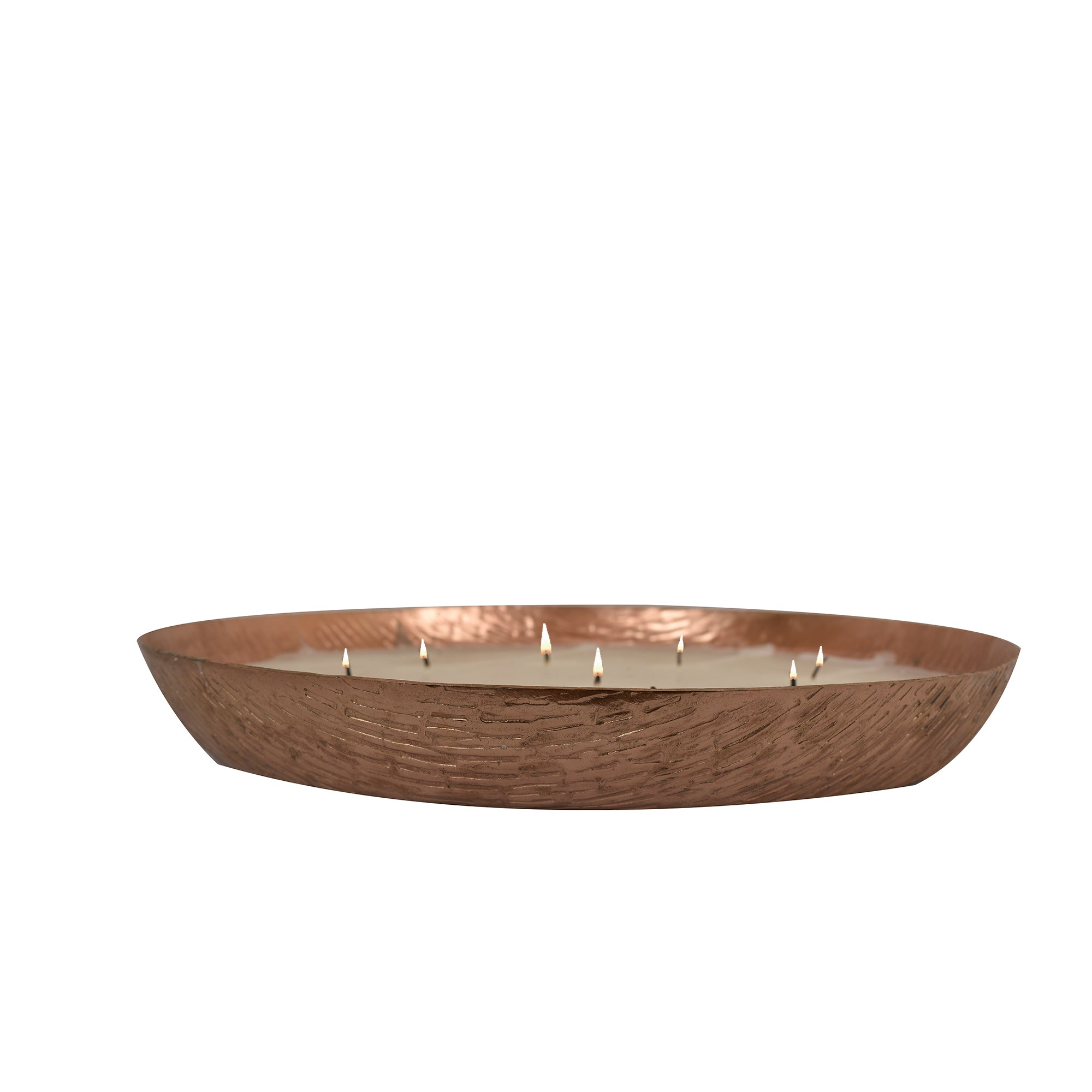 Roshni Scented Flovored Wax Filled Metal Bowl Urli 12 inches