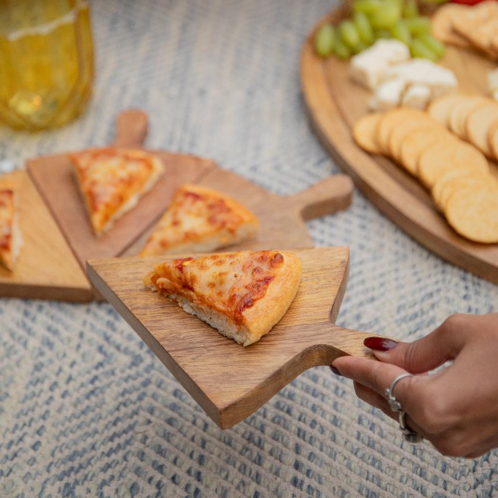 Manor House Aachman Pizza Slice Shaped wood Platter Set of 2
