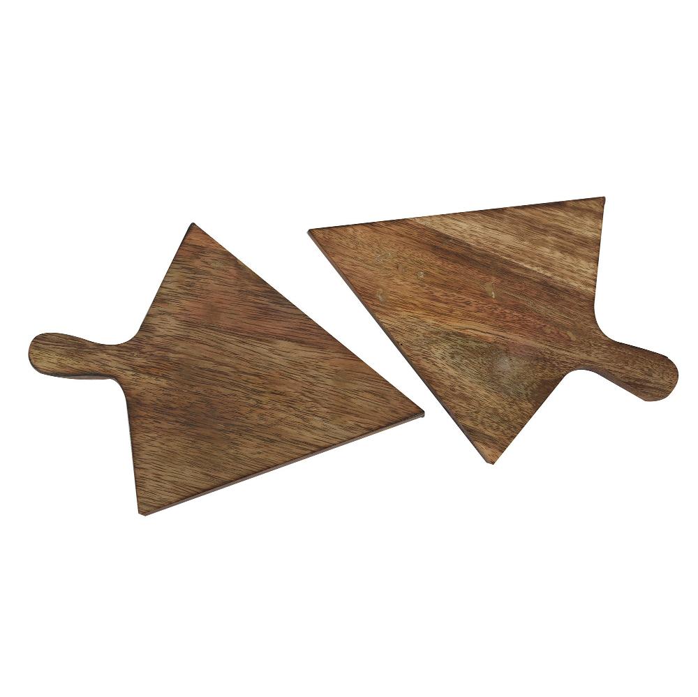 Manor House Aachman Pizza Slice Shaped wood Platter Set of 2
